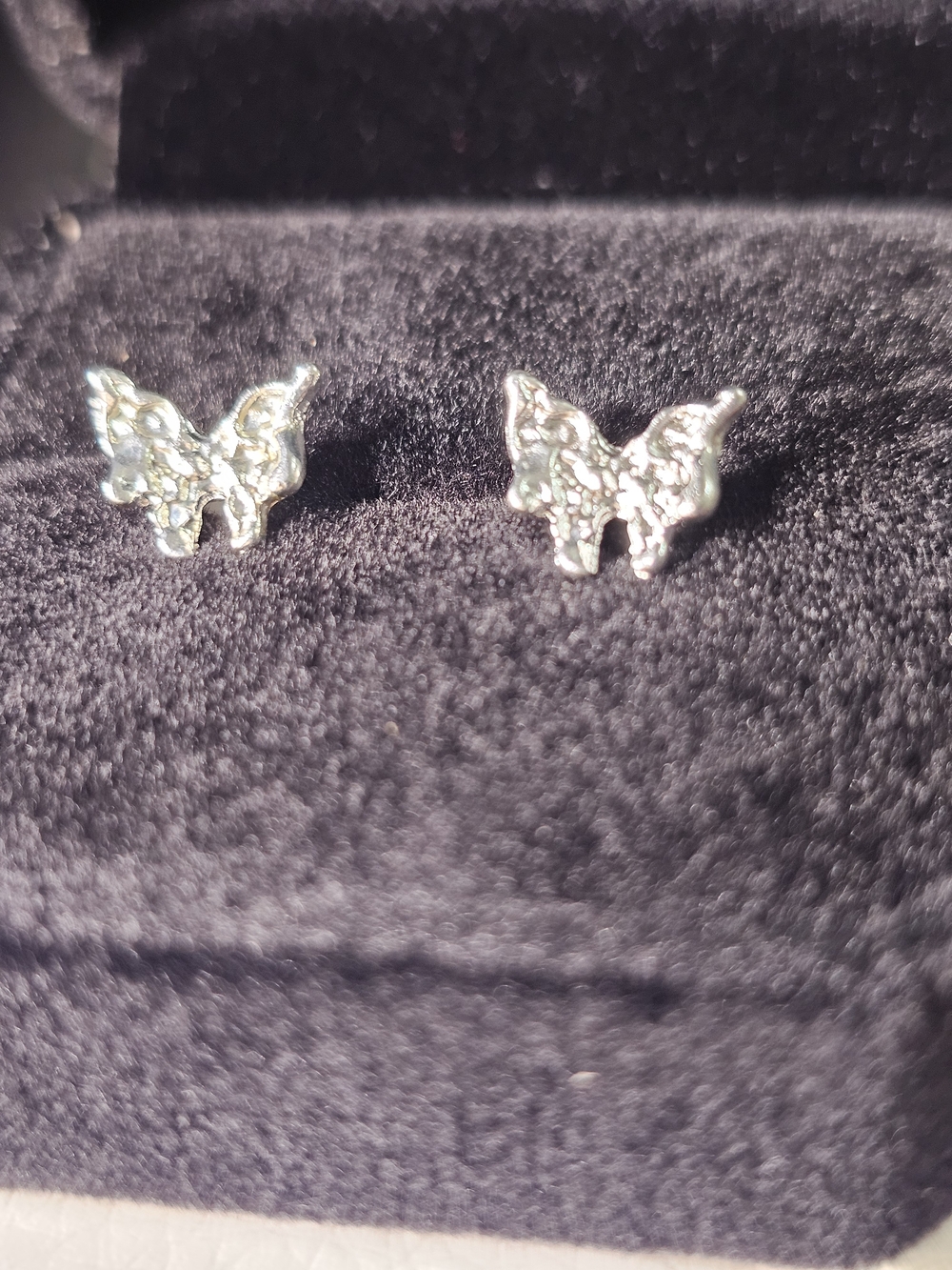 Delicate Butterfly 925 Sterling Silver Stud Earrings